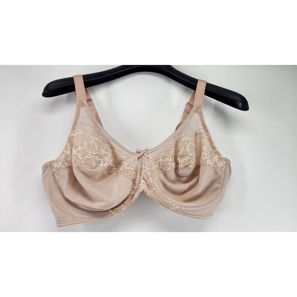 Lilyette Womens 40DD Beige Lace Minimizer Underwire Bra‎